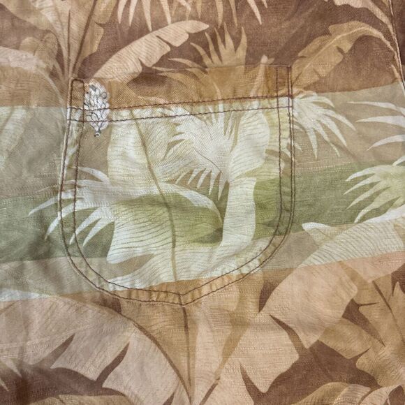 Tommy Bahama Silk Hawaiian Shirt Floral Monkeys Mens Medium - Picture 10 of 15